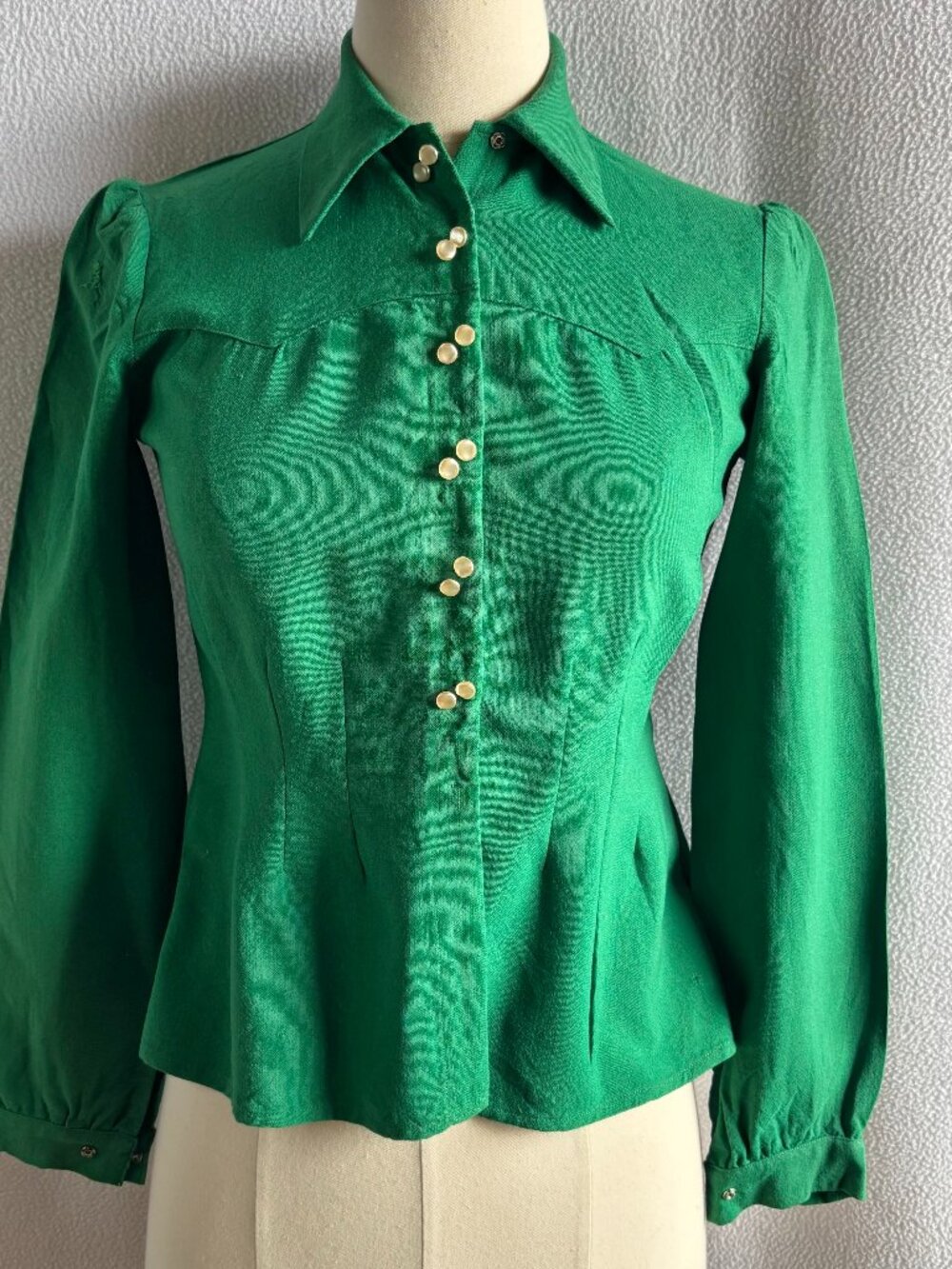 Vintage Hungarian Kalotaszegi Transylvanian Wool Handmade Folk Blouse